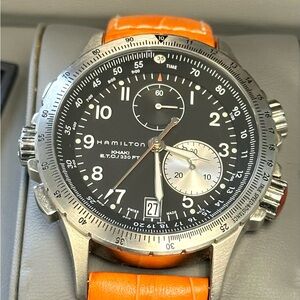 Hamilton Khaki Aviation ETO Chrono H77612933 Silver SS 42mm Luxury Watch